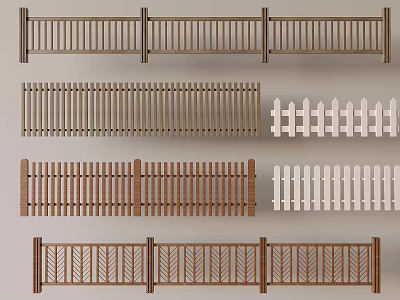 Different Types of Wooden Fence with Classic and Modern Designs 3d model Different Types of Wooden Fence with Classic and Modern Designs 3d model