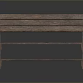 Rustic Wooden Bench With Solid Backrest And Smooth Seat Surface