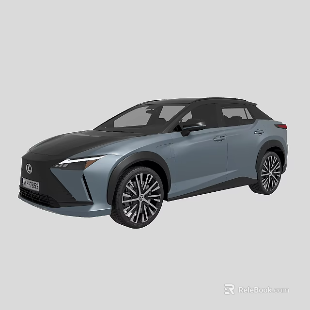 Lexus Modern Crossover SUV in Light Blue with Sleek Design and Multi Spoke Wheels 3d model 