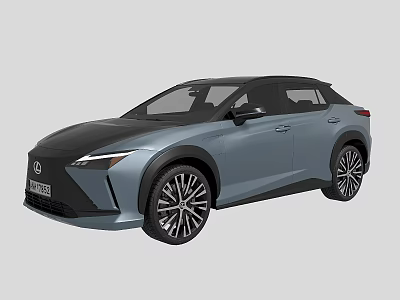Lexus Modern Crossover SUV in Light Blue with Sleek Design and Multi Spoke Wheels 3d model