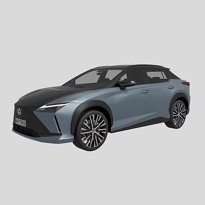 Lexus Modern Crossover SUV in Light Blue with Sleek Design and Multi Spoke Wheels 3d model