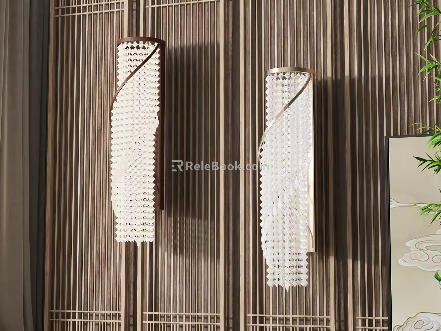 New Chinese style wall lamp wall lamp combination 3d model