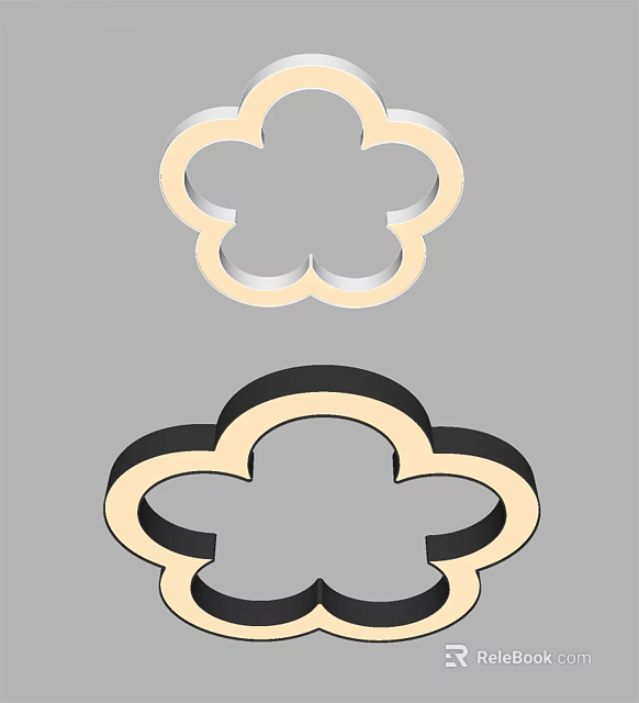 Elegant Flower Shaped Ceiling Light With Modern Decorative Design For Home Interior 3d model