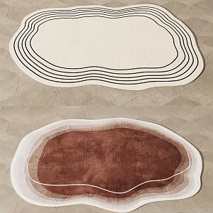 modern shaped carpet shaped carpet 3d model