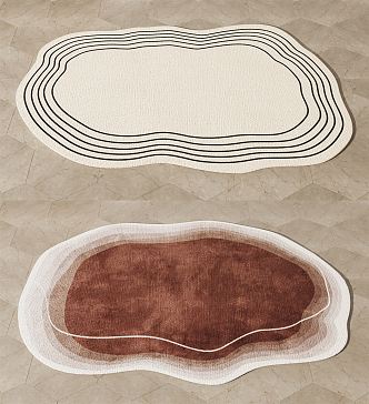 modern shaped carpet shaped carpet 3d model