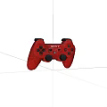 Red Sony Game Controller With Dual Analog Sticks And Buttons