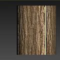 Tree Stump Shaped Floor Lamp Placed On Green Grass Field