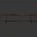 Two Long Solid Wood Benches With Slatted Seats And Sturdy Legs Home Furniture