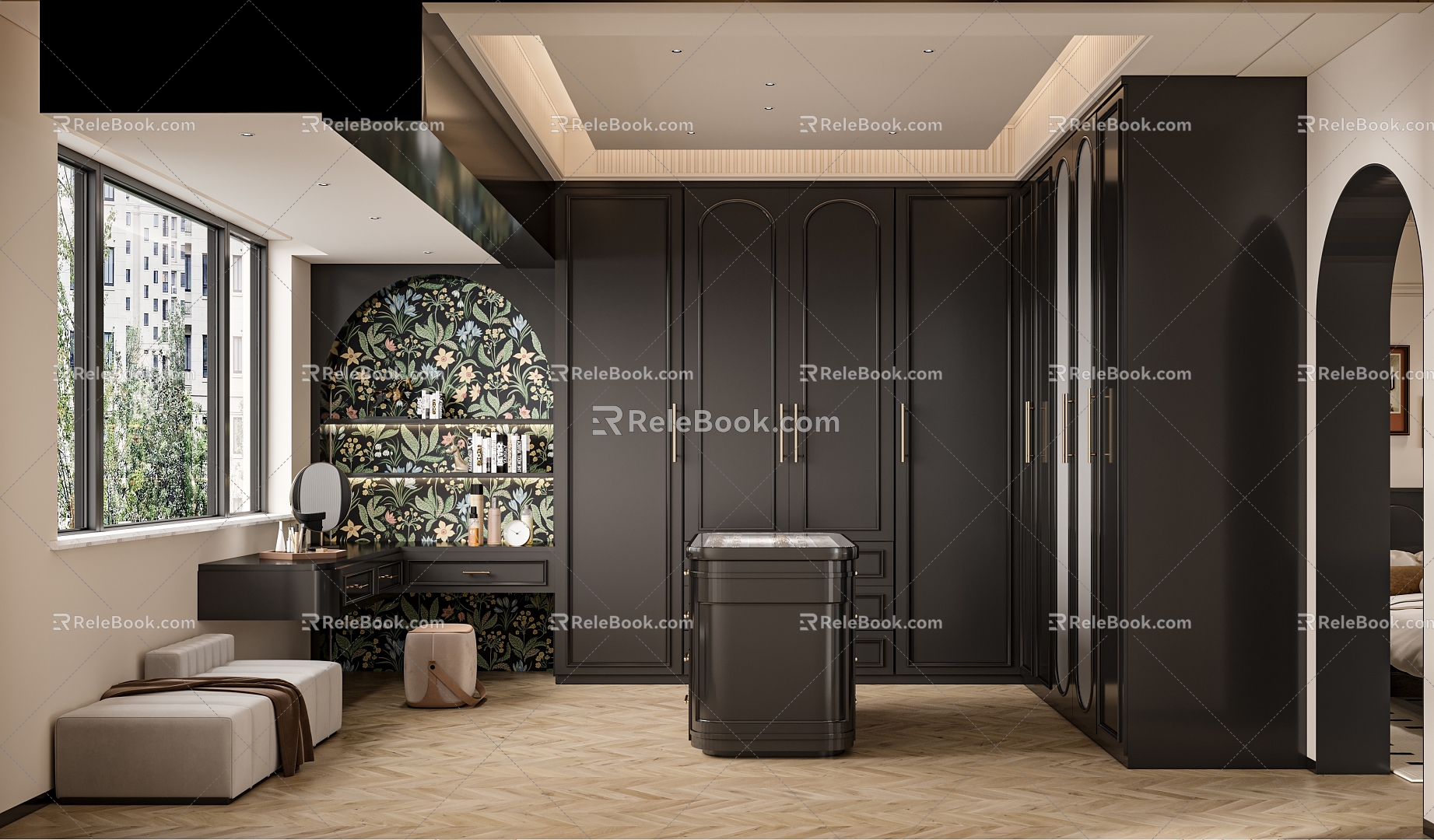 French Cloakroom 3d model