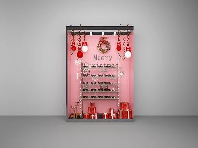 Modern Window Christmas Window 3d model