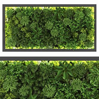 Modern Green Wall 3d model