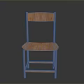 Classic Wooden Chair With Simple Backrest And Sturdy Seat Structure