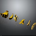 Various States of Banana Fruits with Whole Peeled and Peel Varieties