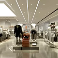Fashion Clothing Store Interior With Mannequins Clothing Racks And Bright Lighting