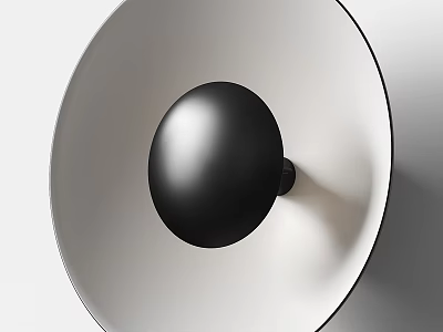 Modern Minimalist Wall Lamp With Black And White Circular Design 3d model