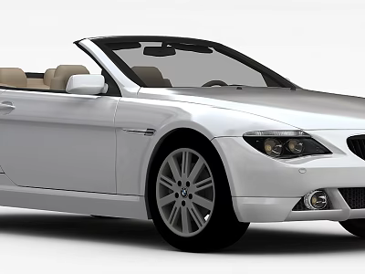 White sports car 3d model