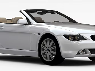 White sports car 3d model