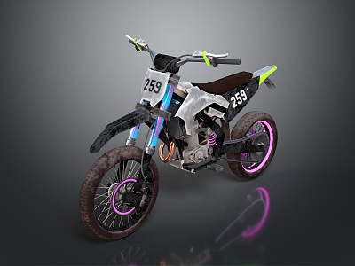 Motorcycle Two-wheeled Motorcycle Cross-country Motorcycle Road Race Motorcycle Motor Vehicle Transport 3d model