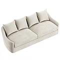 Modern Beige Sofas With Plush Cushions Comfortable Upholstery And Sleek Design 3d model