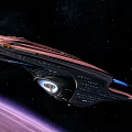 Futuristic Sci Fi Spaceship Models With Streamlined Blue White And Detailed Design