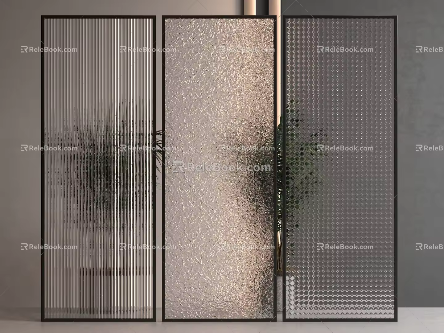 Modern Changhong glass partition 3d model