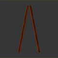 Sturdy Wooden Menu Chalkboard With Red Frame Stand And Written Text