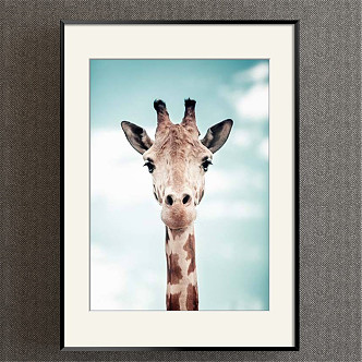 Modern Animal Painting Simple Brown Children's Room Animal Giraffe Decorative Painting 3d model