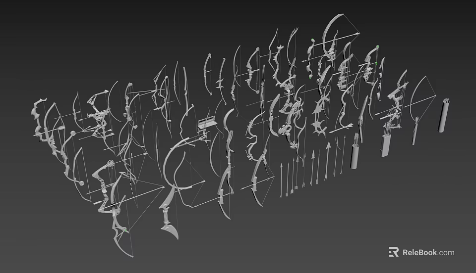 Flowing Abstract Sculpture Carving Design With Metal Curves And Irregular Arrangement 3d model 