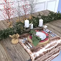 Modern Tableware Christmas Tableware 3d model