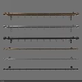 Stylish Curtain Accessories Featuring Metal Rods With Decorative Ends And Multiple Colors
