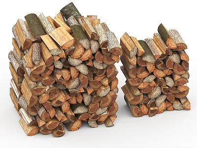 Stacked Stone Wood Firewood Logs for Home Decor and Heating Solutions 3d model