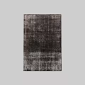 Vintage Square Rug With Distressed Texture And Dark Brown Light Gray Tones
