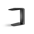 Modern Black Side Table With Geometric Base And Textured Tabletop For Living Space 3d model