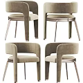 Modern Beige Velvet Accent Chair With Metal Legs And Comfortable Armrests