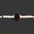 3D Human Character Model With Red Hair White Jacket Black Shorts And Brown Sandals