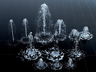 Modern fountain water column water flower water landscape water pool fountain sketch 3d model