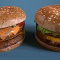 Modern Burger Hamburger Sandwich 3d model