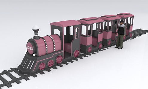 Modern Train Small Train Meichen 3d model