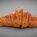 Freshly Baked Croissant With Golden Flaky Layers And Buttery Taste