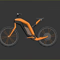 Sleek Modern Bicycle With Orange Frame Black Wheels Aerodynamic Design And Reflective Accents