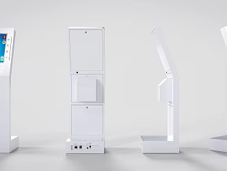 hospital bank hall ticket machine 3d model