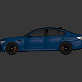Blue Sleek Sporty Sedan With Black Roof And Modern Exterior Design