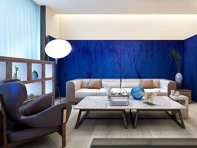 Sofa coffee table combination 3d model