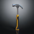 Claw Hammer With Yellow And Black Handle For Home Improvement Tasks