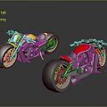 Two Modern Motorcycles Design With Yellow And Red Frames And Stylish Seats