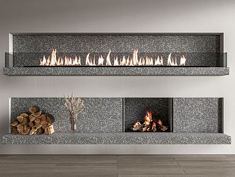 modern fireplace stove 3d model