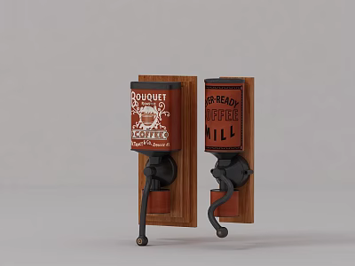 Wooden Wall Mounted Holders With Biscuit Cracker And Bread Butter Labels 3d model