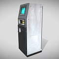 Modern Self Service Kiosk With Touch Screen And User Interface Panel 3d model