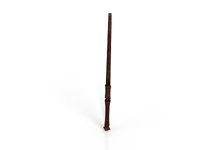 Daily Necessity Brown Wooden Long Handle Tool For Home Use 3d model
