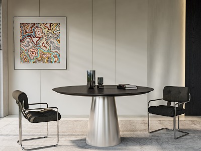 Dining table and chair combination model